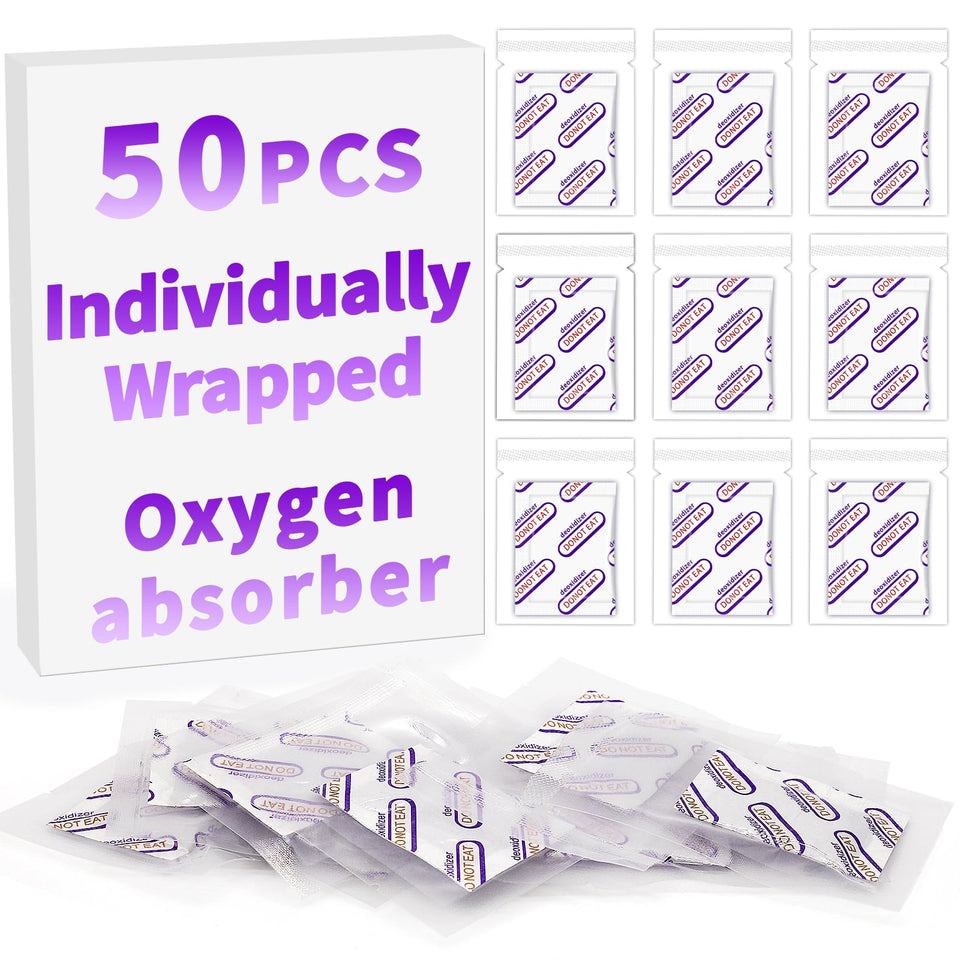 Midukit 500cc oxygen absorbers individually sealed for long-term freshness in jars.