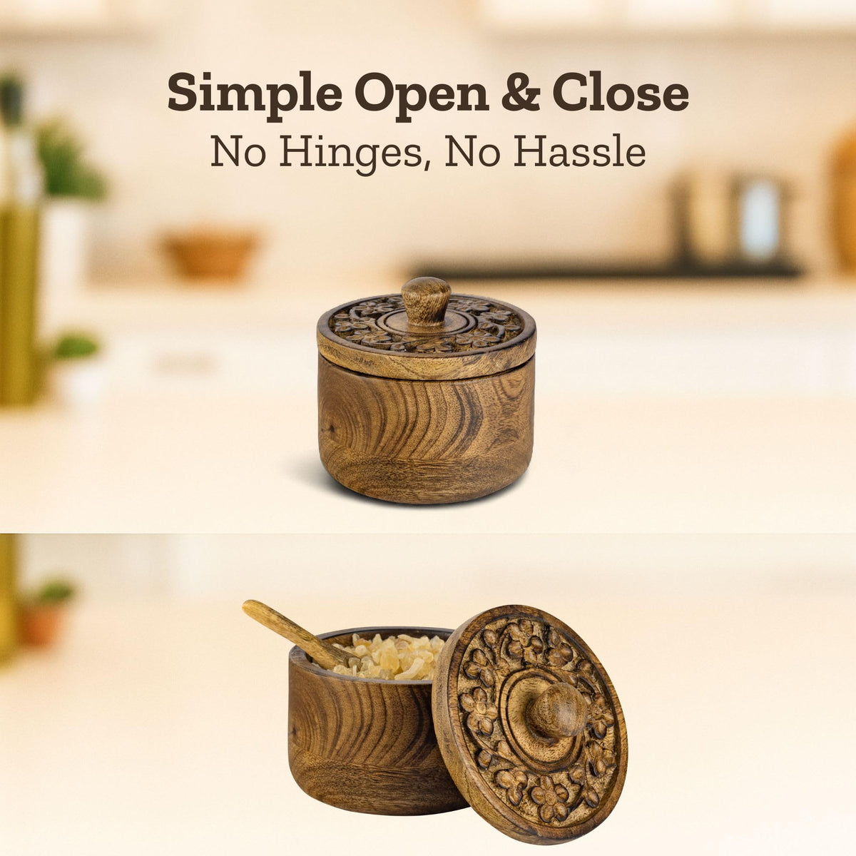 Mie Creations holiday table decor salt box enhances festive dining aesthetics.