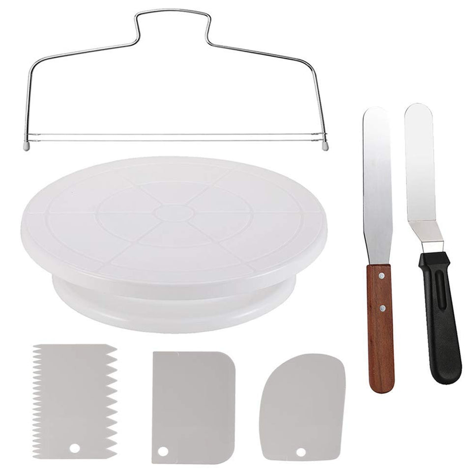 Miecux cake turntable 11-inch base for smooth decorating and stability.