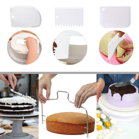 Miecux decorating comb for precise textured patterns on cakes.
