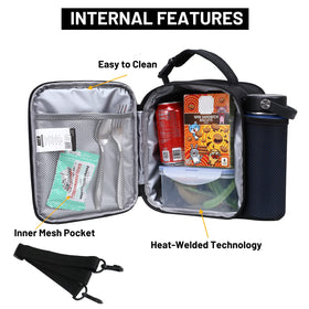 MIER lunch bag closed state demonstrates compact carry and protection.