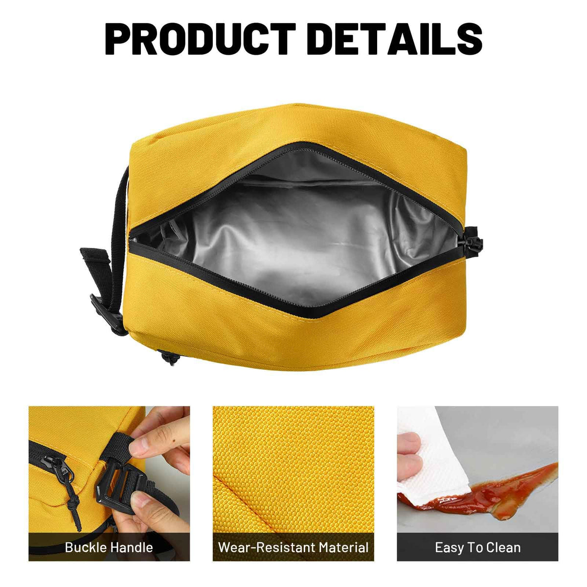 MIER freezable snack bag small yellow front pocket adds extra storage.