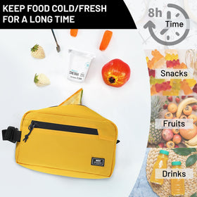 MIER freezable snack bag small yellow on-the-go use supports healthy snacking.