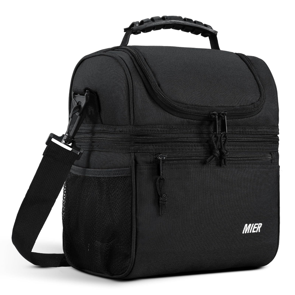 MIER insulated lunch box top dry section keeps snacks organized and easily accessible.