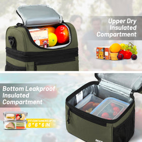 MIER insulation and leak-proof seams help maintain temperature throughout the day.