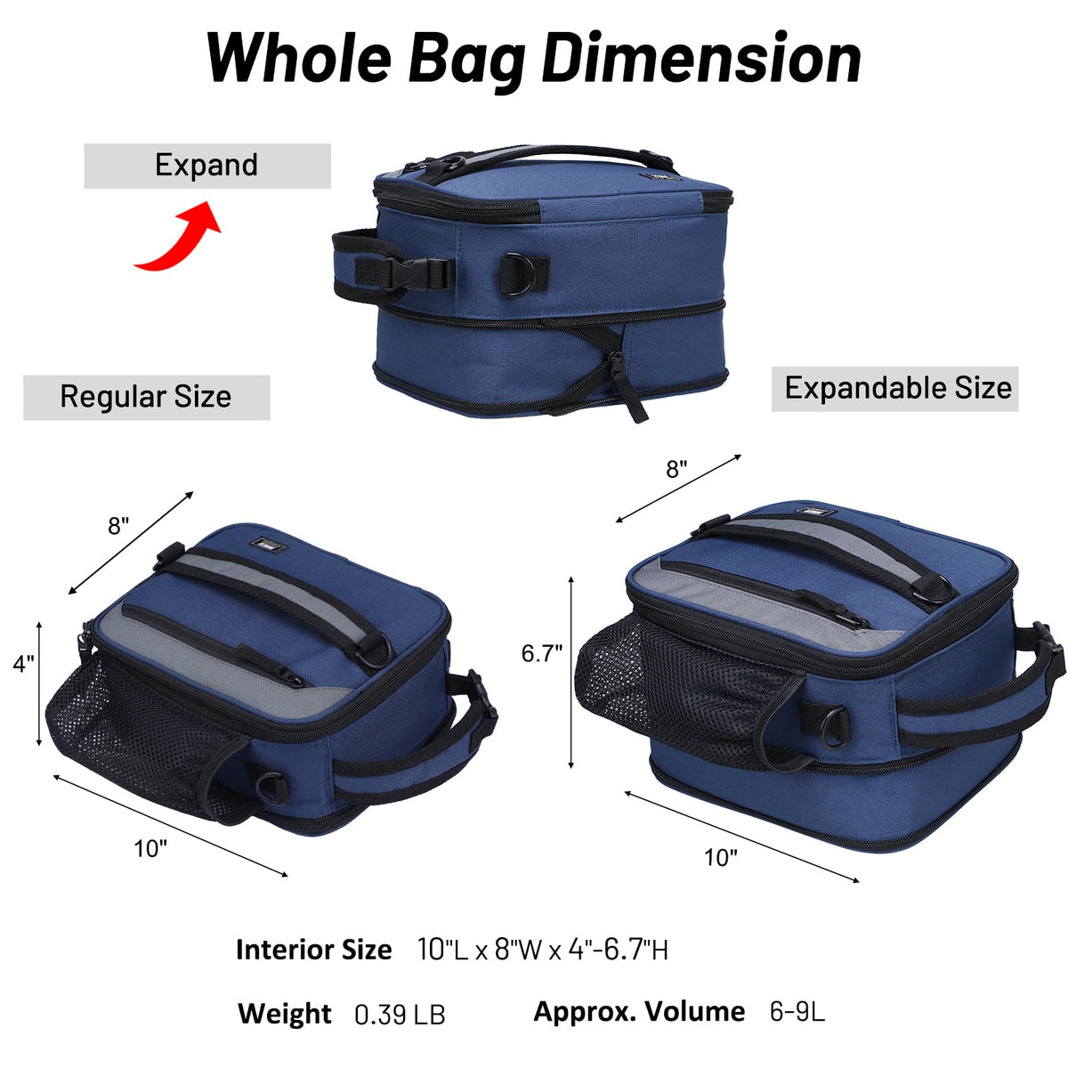 MIER insulated lunch tote keeps food cool for hours.