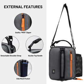 MIER lunch bag water bottle holder enables on-the-go hydration