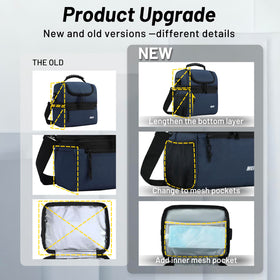 MIER lunch box side mesh pockets hold water bottles for quick access
