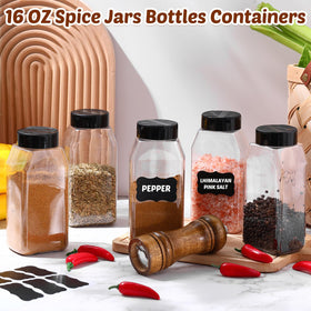 Mifoci stickers applied on jars help identify contents quickly.