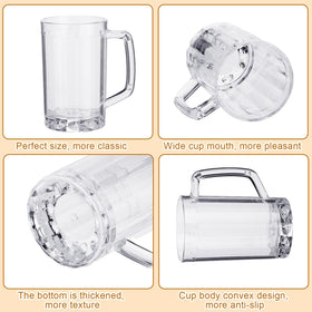 Mifoci ergonomic 16oz beer mug with handle for comfortable drinking sessions.