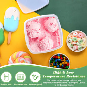 Mifoci freezer-safe storage buckets ideal for frozen foods.