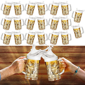 Mifoci Oktoberfest plastic beer mug with handle offers easy grip for festive gatherings.