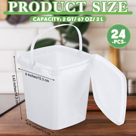 Mifoci square buckets with airtight lids prevent leaks and preserve freshness.