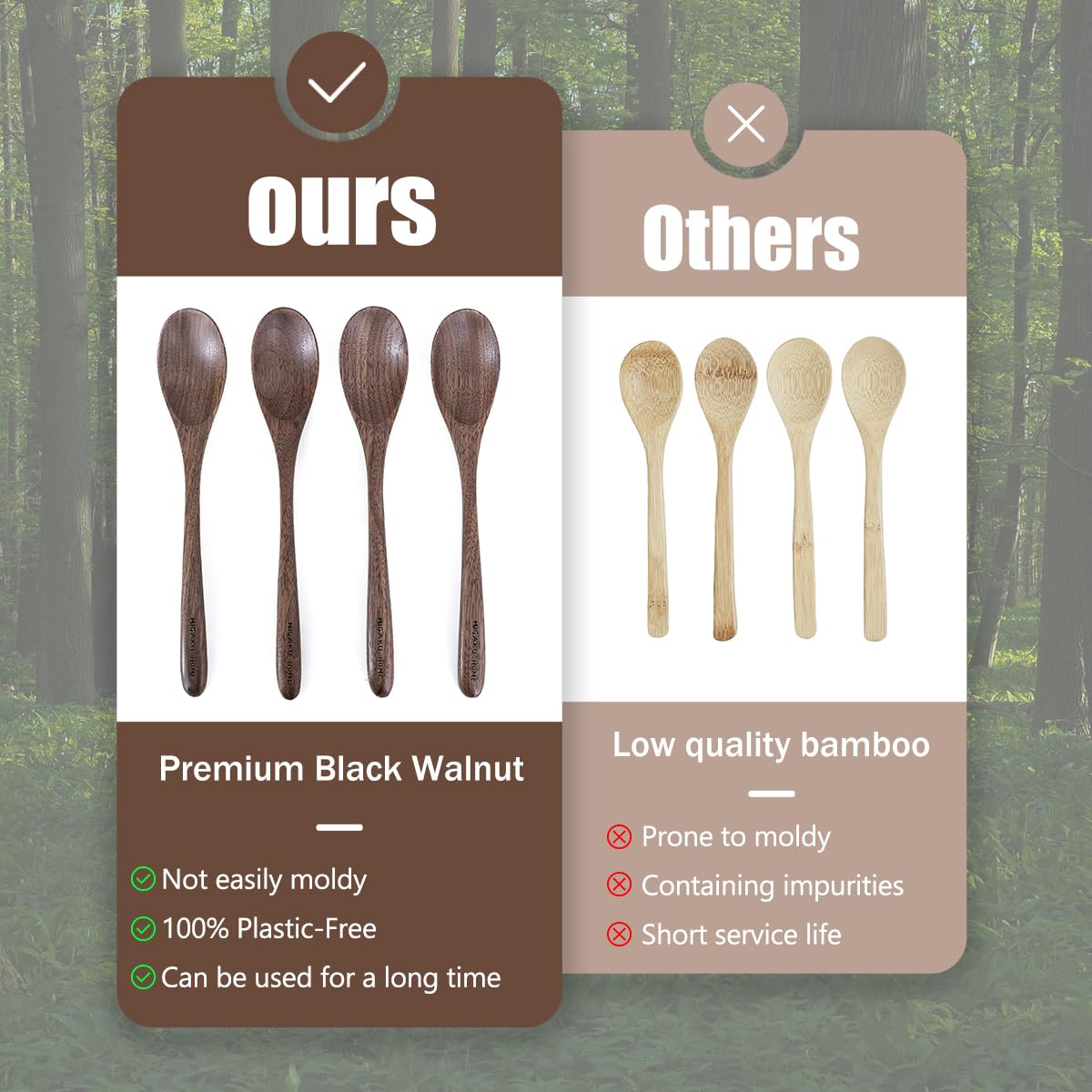 MIGAKU HOME spoons for tasting illustrate portion-perfect size for samples.