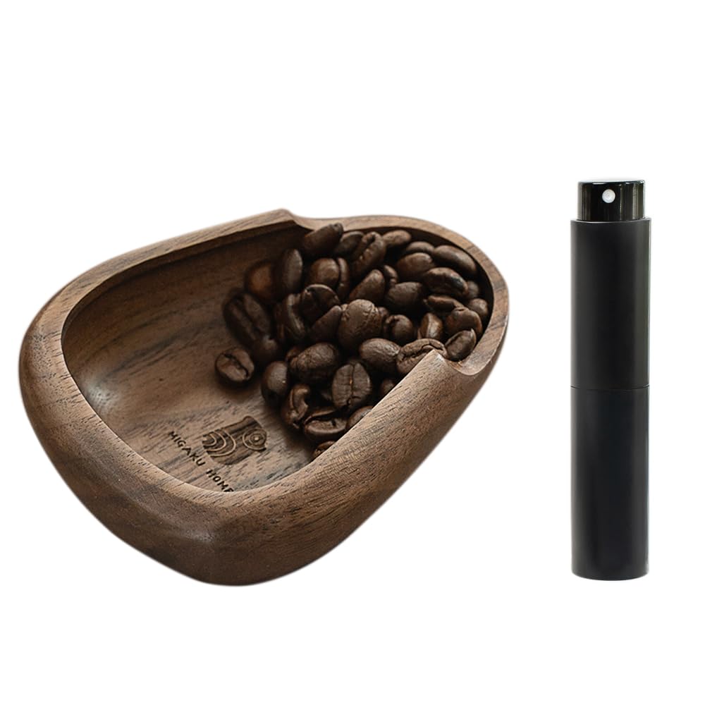 MIGAKU HOME walnut dosing cup for precise espresso or pour-over portions