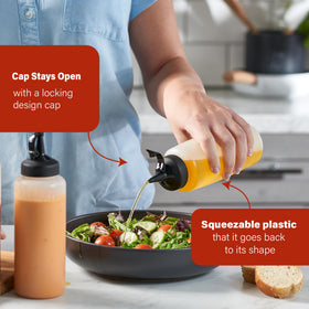 MIGHTY STRONG squeeze bottle shown in dishwasher-friendly setup for easy cleaning.