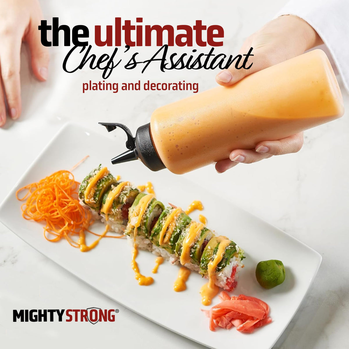 MIGHTY STRONG leak-proof design with silicone gasket reduces kitchen mess.