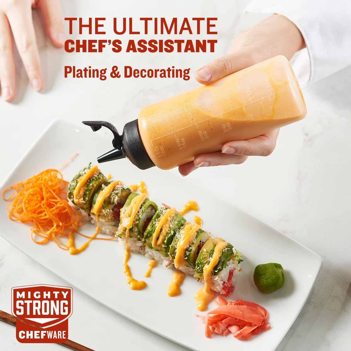Mighty Strong snap-cap bottles keep dressings secure and mess-free in the fridge.