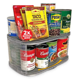 Mighty Susan 2-Tier Lazy Susan top view showing dual levels for organized storage