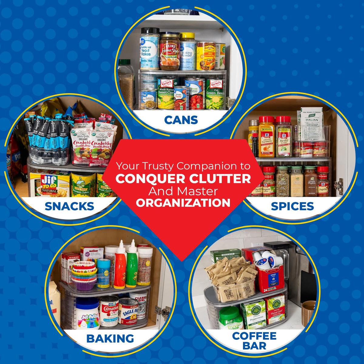 Mighty Susan bonus bins included for extra pantry organization space