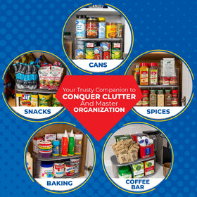 Mighty Susan bonus bins included for extra pantry organization space