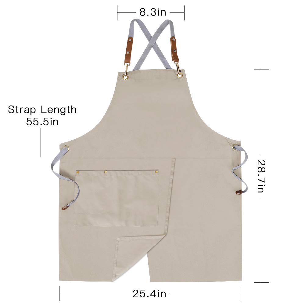 Mignongirl beige apron care note, handwash only to preserve fabric.