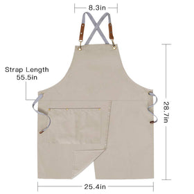 Mignongirl beige apron care note, handwash only to preserve fabric.