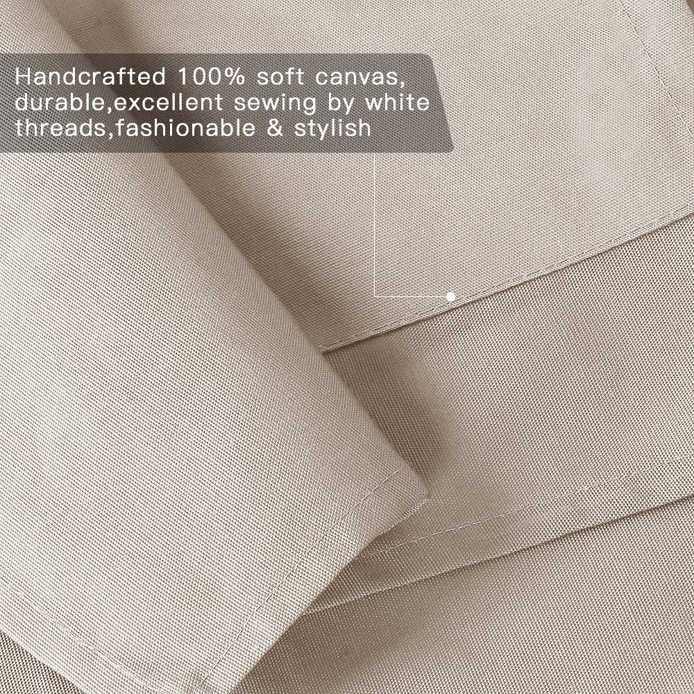 Mignongirl split-apron beige design for flexible movement during crafts.