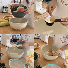 MiHerom measuring cups ensure precise ingredient amounts.