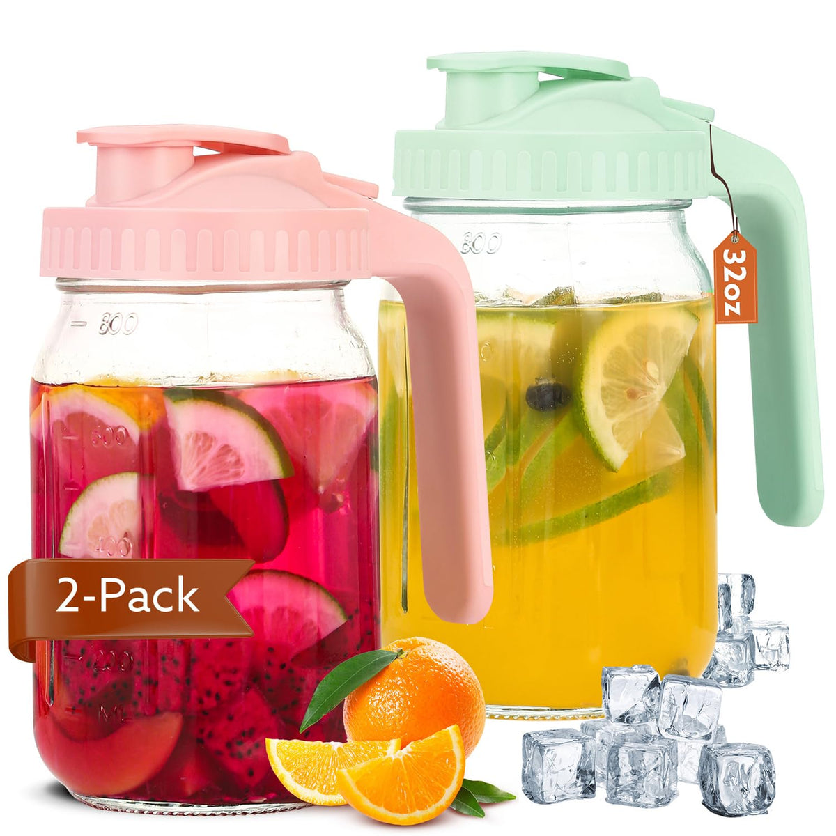Mihlapi breast milk pitcher with flip-cap lid for spill-free storage.