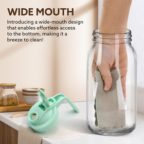 Mihlapi glass pitcher safe for dishwasher cleaning after beverages.
