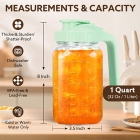 Mihlapi sturdy handle design for comfortable pouring from the fridge.