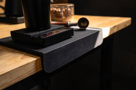MiiCoffee tamper mat shows easy-clean coating for fast maintenance after use.