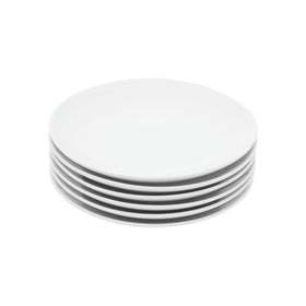 Miicol 8-inch ceramic appetizer plate in white, perfect for tapas and desserts.