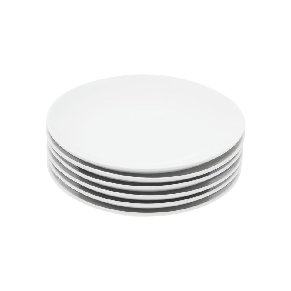Miicol 8-inch ceramic appetizer plate in white, perfect for tapas and desserts.