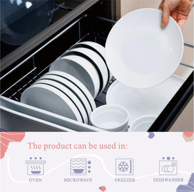 Miicol dishwasher-safe plates for quick and convenient cleaning.