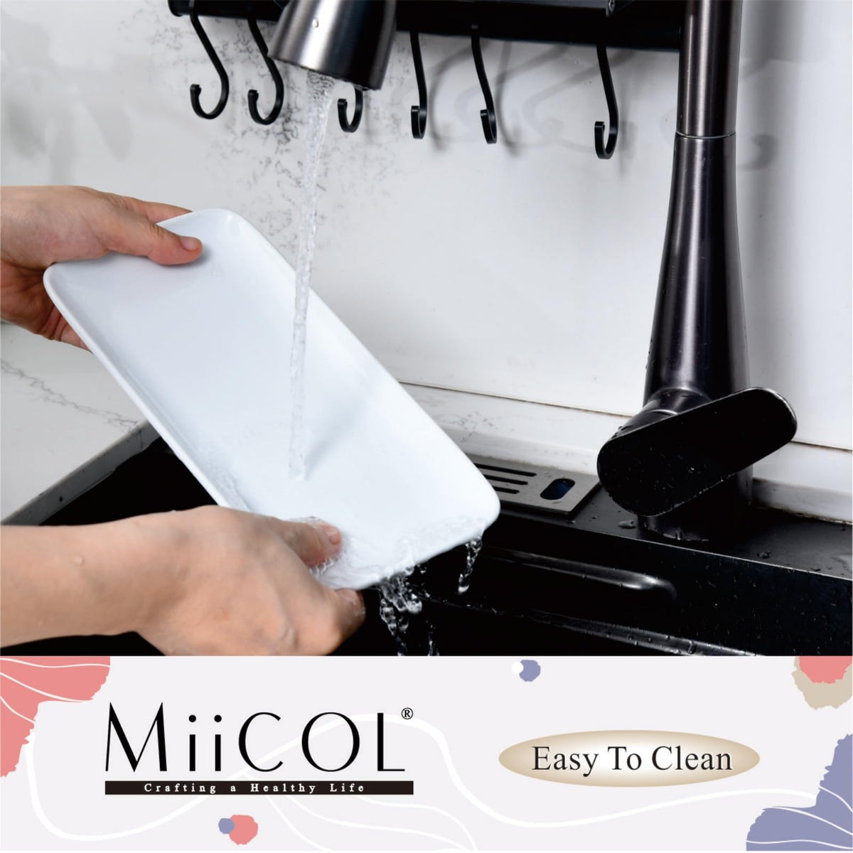 Miicol microwave and dishwasher safe plates for easy reheating and cleaning.