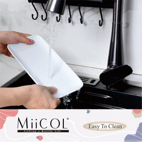 Miicol microwave and dishwasher safe plates for easy reheating and cleaning.