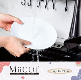 Miicol minimalist white plate—timeless look for dinners and parties.