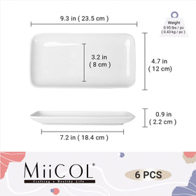Miicol modern sushi plate set adds clean lines to any dining table.