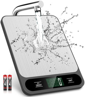 Mik-Nana food scale with a bright digital display for precise measurements.