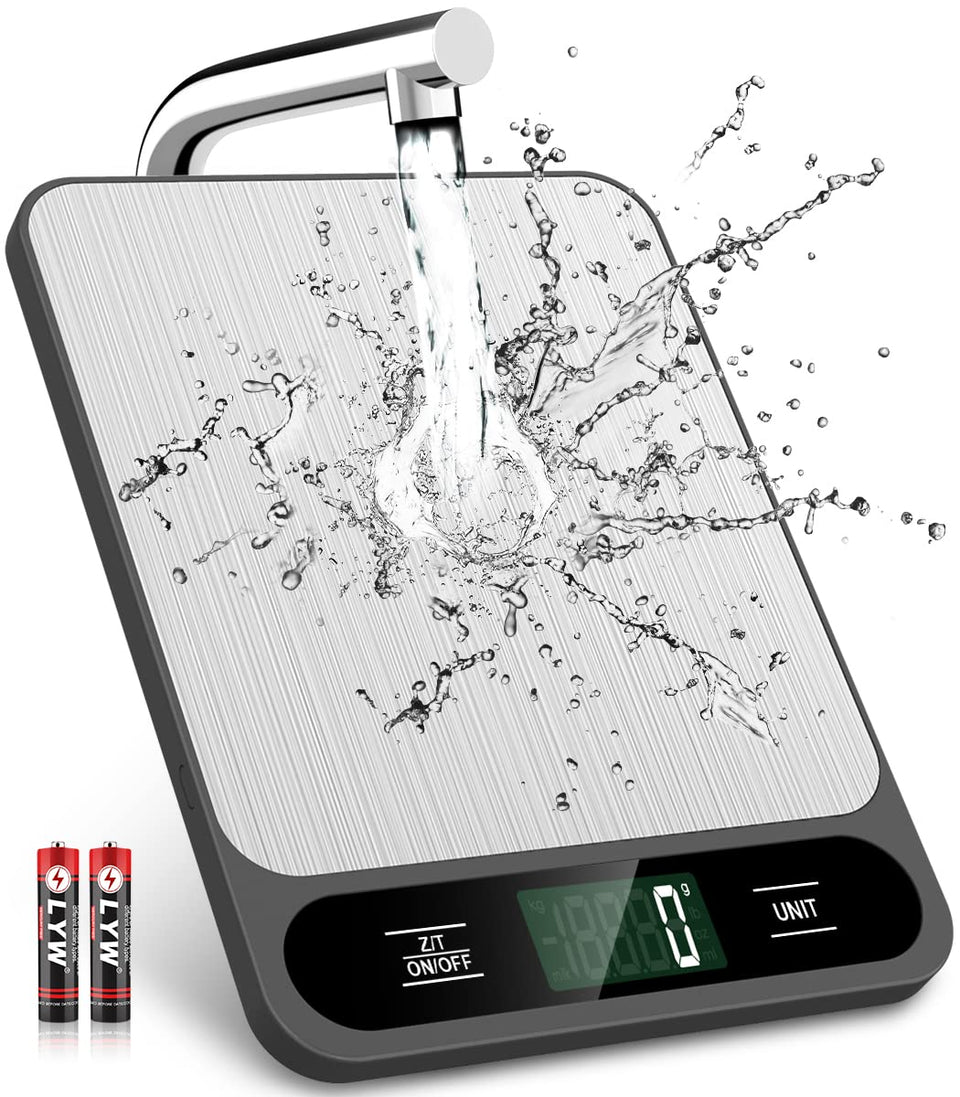 Mik-Nana food scale with a bright digital display for precise measurements.