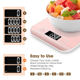 Mik-Nana pink tare function demonstrates easy subtraction of container weight.