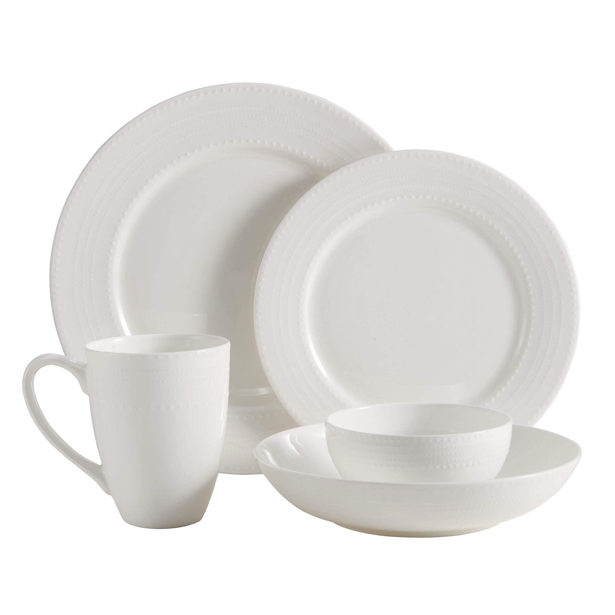 Mikasa Annabelle salad plate close-up highlights lightweight daily dining appeal.