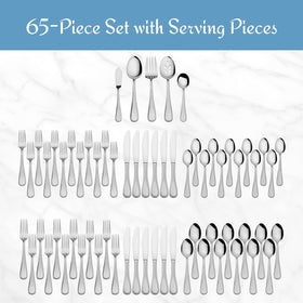 Mikasa Bravo closeup of 18/10 stainless steel flatware shine