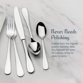 Mikasa Bravo table setting showing complete flatware service