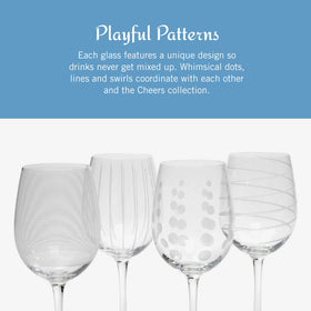 Mikasa Cheers 16 oz tulip-bowl glass designed to enhance aroma.