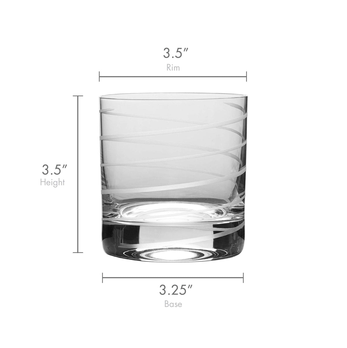 Mikasa Cheers horizontal pinstripes glass for stylish drinks on the rocks.