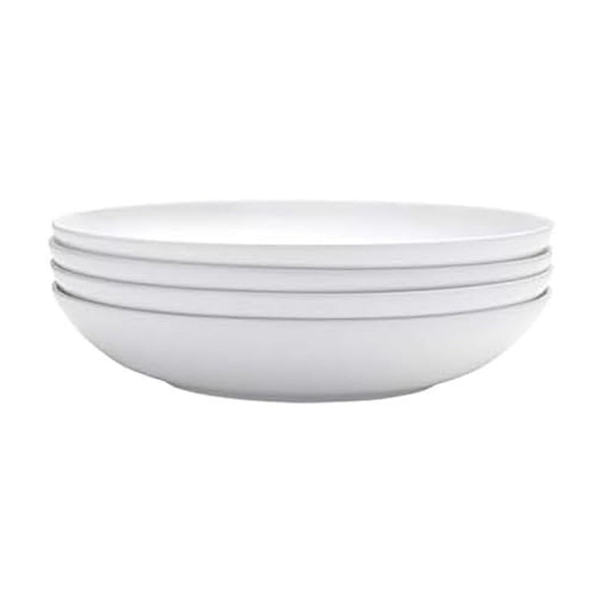 Mikasa Delray pasta bowl close-up, showcasing the bone china finish and durability