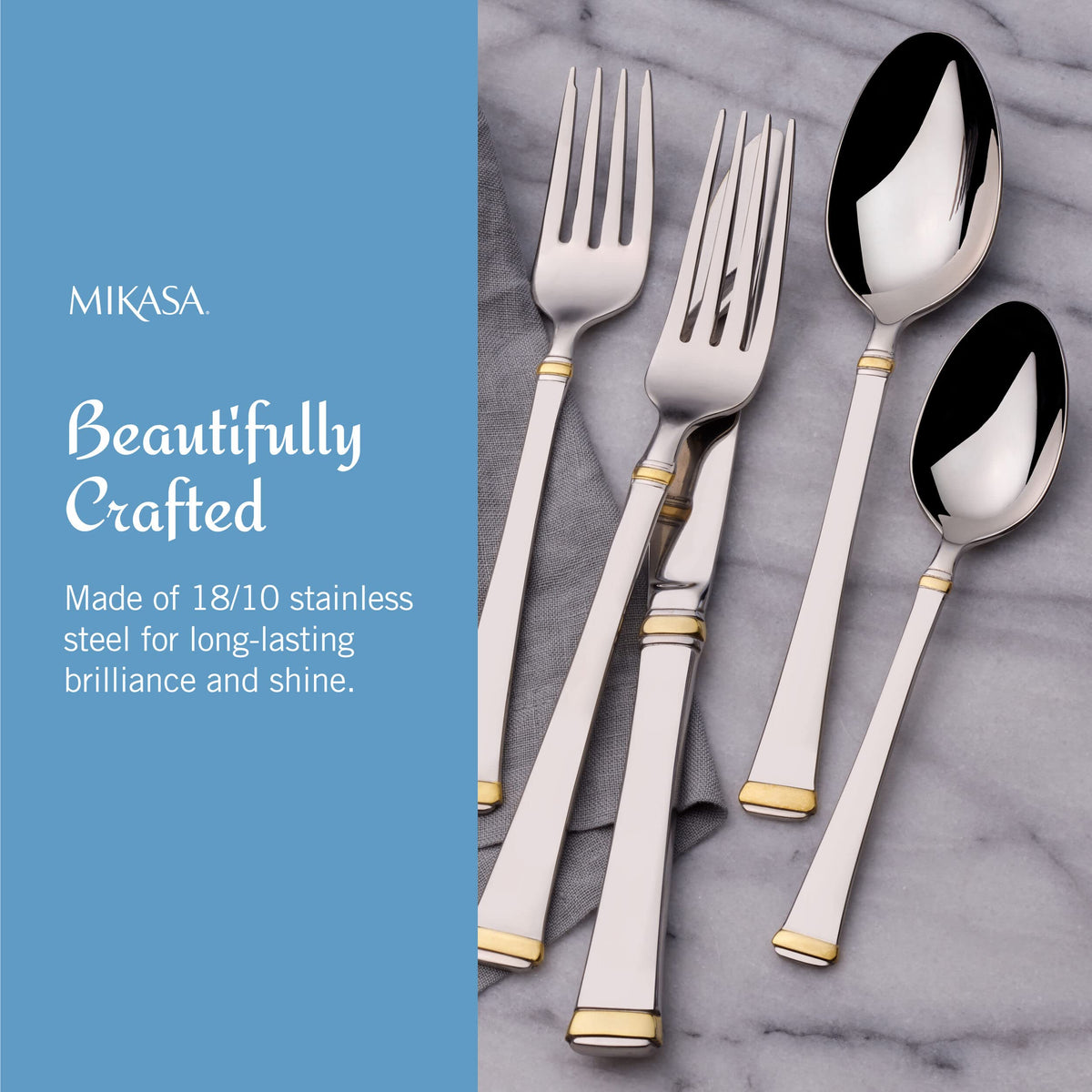 Mikasa Gold Accent Harmony hostess serving set ideal for presenting sides and desserts